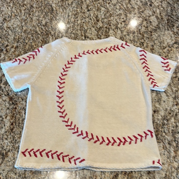 Michael Simon Vintage Sweater - 1999 Baseball - Ivory Red stitching  - sz S - Picture 4 of 6